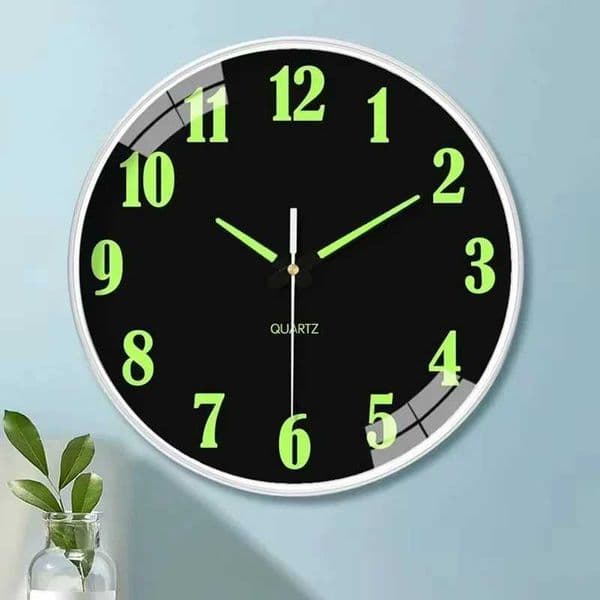 8-inch modern luxury luminous wall clock no ticking travel time precise and fashionable wall clock used for home decoration of bedrooms W240806