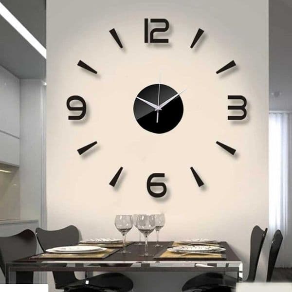 New 3D Wall Clock Mirror Wallpaper Fashion Living Room Quartz Watch DIY Home Decoration Clock Stickers W240806