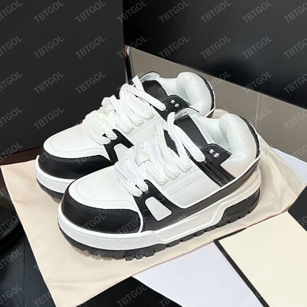 10A Luxury Woman Men Sneakers Designer Maxi Trainer Leather Women Platform Shoes Dad Beading Diy Cute Fat Shoes Fashion With Box 641