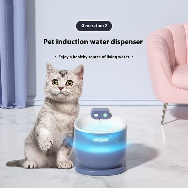 Smart Dual-Pet Recirculative Aqua Supply Device Spacious Self-Watering System for Felines and Canines