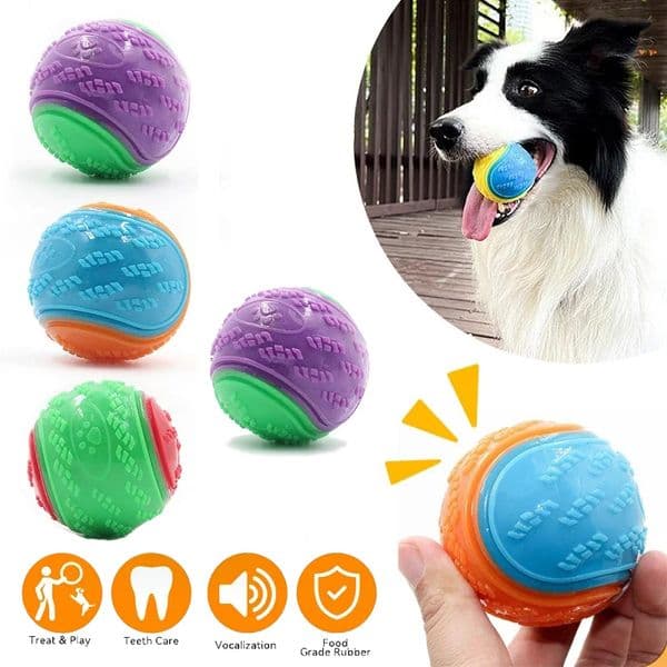 Soft TPR Dogs Interactive Training Toys for Small Large Dog Teeth Cleaning Bite-resistance Squeak Pets Ball Toy Supplies