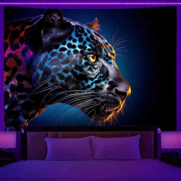 Fluorescent cone-shaped ferret dreamy landscape wall mounted family bedroom party hippie decoration background cloth W240809