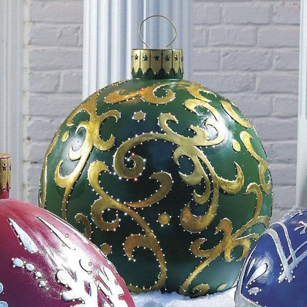 2024 Christmas Decorations 60CM Outdoor Inflatable Ball Made PVC Giant Large s Tree Toy Xmas Gifts Ornaments