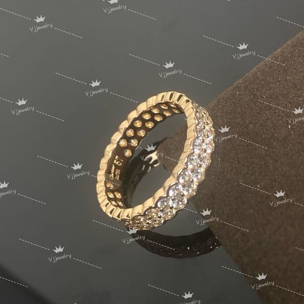 New Style Starry Rings Fashion Love Ring with Full Diamond S925 Pure Silver Gold Plated Wedding Ring Jewelry