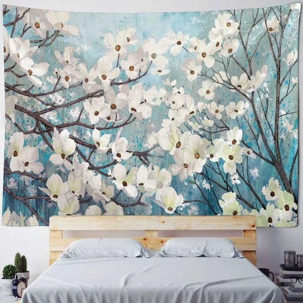 Vintage oil painting Tapteri plant wall hanging hippie home art decoration living room bedroom wall decoration W240809
