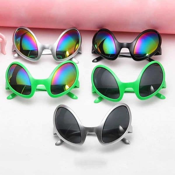 New Alien Glasses Fun Holiday Party Sunglasses Halloween Adult Party Childrens Party Supplies Rainbow Lens ET Sunglasses Shadows W240809