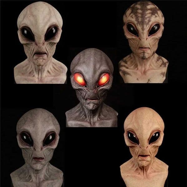 Halloween Alien Mask Terror Faceless Mask Terror Alien Mask Terror Alien Full Face Latex Helmet Alien Party Decoration Fun Role Playing Prop Mask W240809