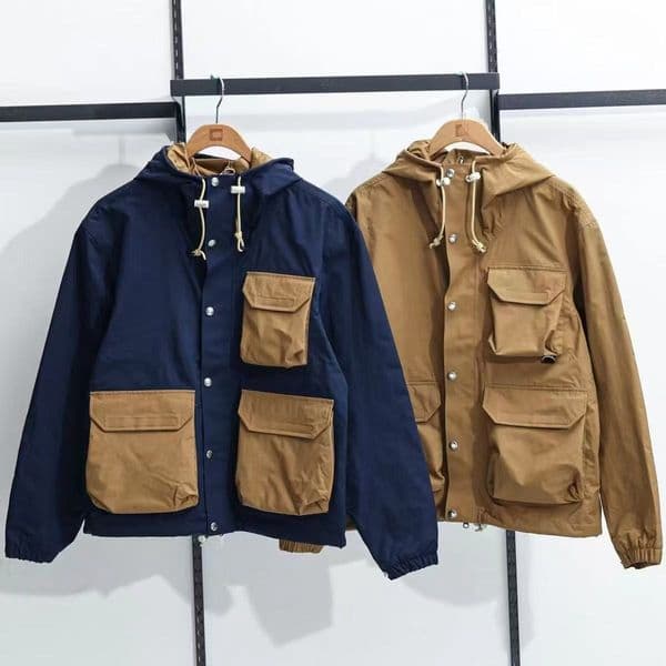 Men's hooded outdoor hardshell jackets cargo coats baseball Multi-pocket windbreaker winter multi-functional jacket women casual outerwear waterproof zipper coat