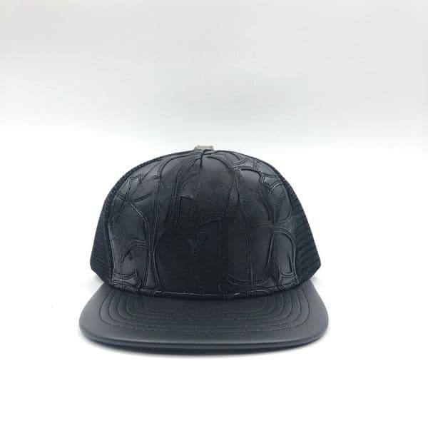 CH Cemetary Leather Stitched Trucker Hat Unisex