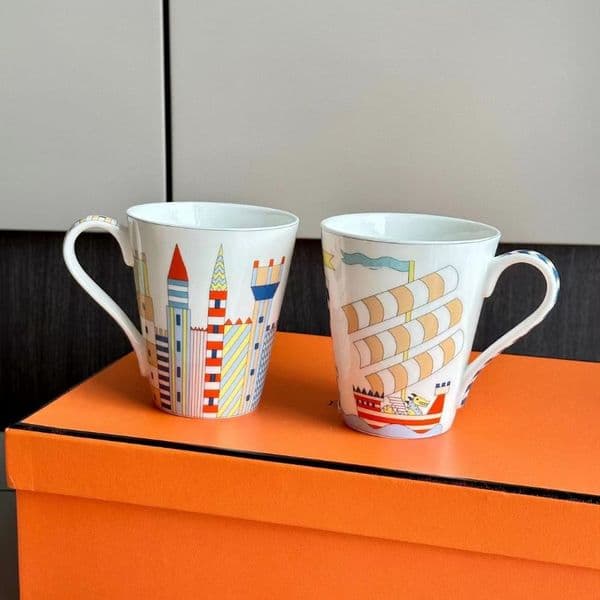 New generation of simple and fashionable children's fun bone china cups, couple cups, milk breakfast cups