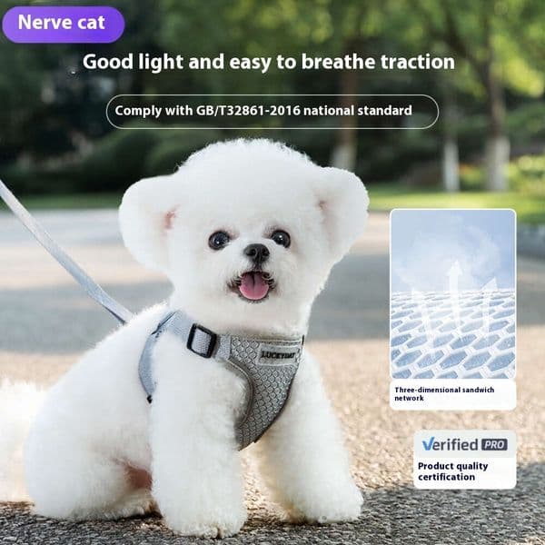 Versatile Insert Leash Cats and Dogs - Lightweight Breathable Chest Harness for Outdoor Use