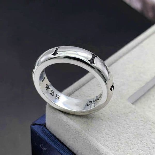 Famous Designer Ring S925 Sterling Silver Cross Rings Rock Paris Ch Kiro Hollow Men Women Ring Party Wedding Lovers Gift Jewelry High-quality