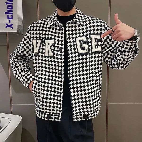 2026 Mens Casual Jacket Spring Autumn Button Lapel Work Coat plaid Multi-pocket Tops Men Fashion High Quality 240815