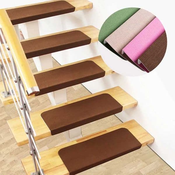 2pcs stair tread carpet mat self-adhesive floor mat door mat stair tread non slip mat cover mat home decoration W240815