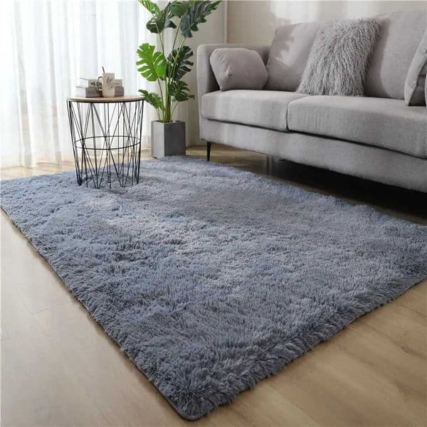 Solid plush carpet for modern living rooms anti slip large carpet bedroom carpet washable floor covering mat living room decoration W240815