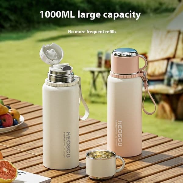 Durable Insulated 316 Stainless Steel Kettle for Men & Women - Brew-Ready Tea Cup with Spacious Design