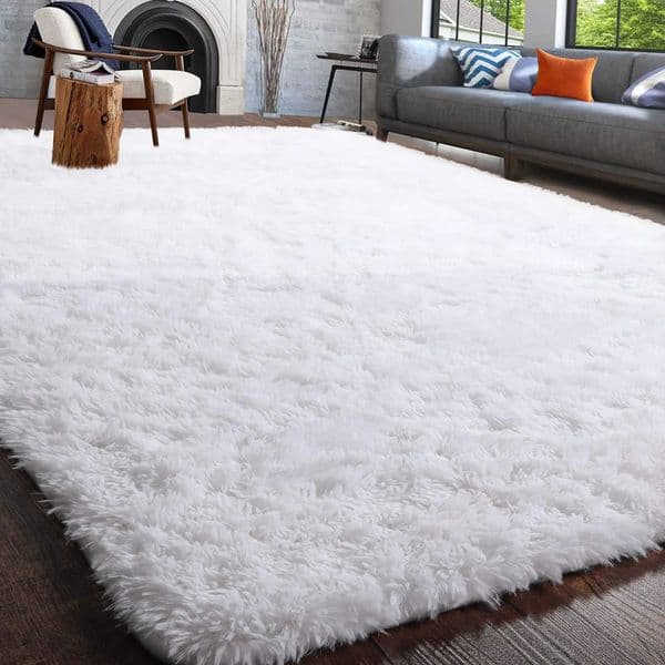 Fur Carpet Living Room Mat Modern Bedroom Nordic Style Decorative Carpet Large Size Black Grey White Anti slip Childrens Carpet W240815