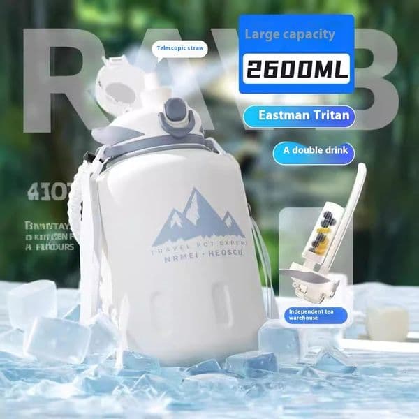 Stainless steel insulated cup, large capacity insulated cup, men's new model, ton bucket ton large belly sports kettle