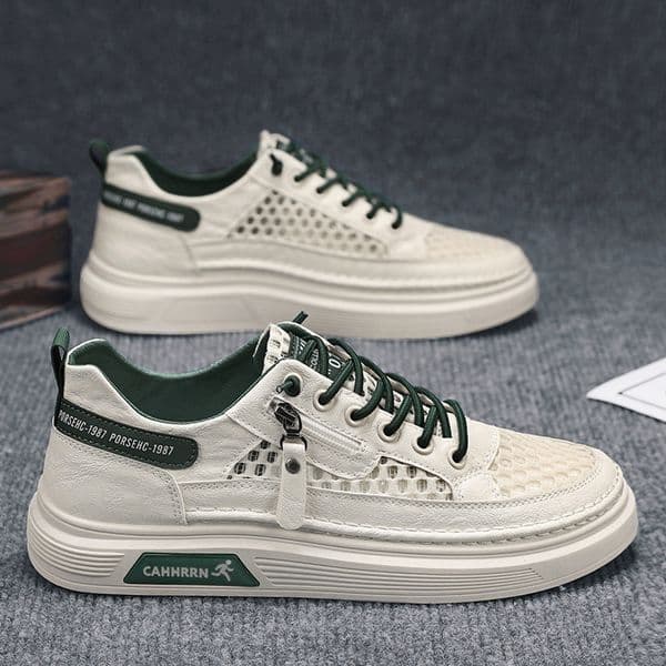Invisible height increasing men 10cm summer new breathable soft sole high-end white for men's casual sports board shoes