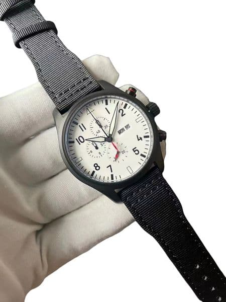Men's Sports Watch Leather Strap Men High Grade Multifunctional DAY-DATE Chronograph Japanese Quartz Movement Sapphire Glass AAA Super Quality Free Shipping
