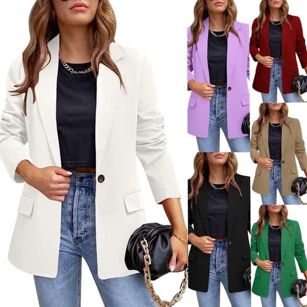 Women's clothing 2024 autumn and winter new temperament commuting slim fit real pocket suit jacket