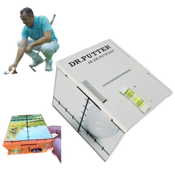Golf Green Reader Mirror Help to Read The Slope and Break On The Green Aim The Distant Target Golf Training Aid-White