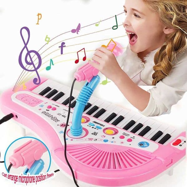 37 key electronic keyboard childrens piano with microphone musical instrument toy educational toy childrens girl boyW240821