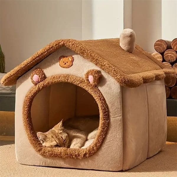 Foldable Removable Washable Cat Puppy Cave Sofa Pet Bed House for Extra Dogs Small and Medium Cats 240823