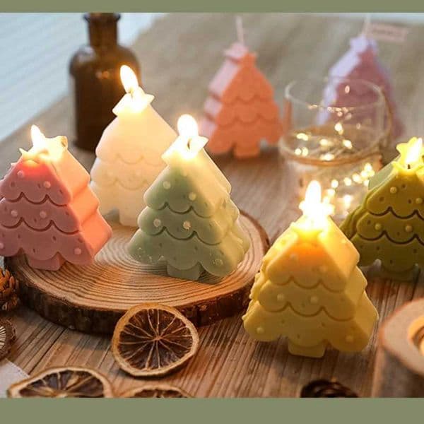 8 colors of Christmas tree scented candles aromatherapy candles dinner wedding guests birthday parties gifts Souvenirs Home Docation W240813