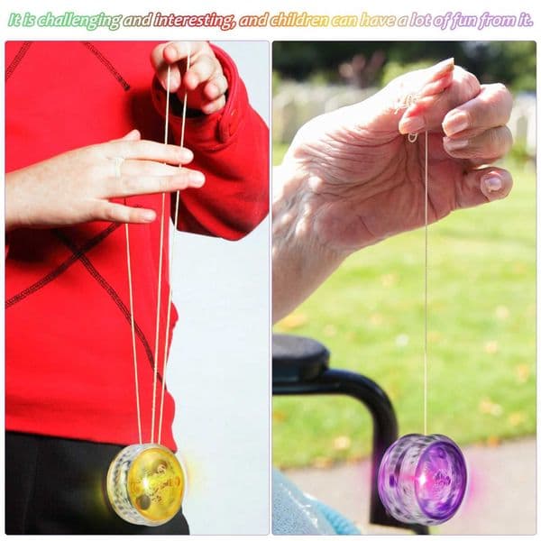10 pieces of mixed color toys for yo yo bulk carnival award childrens and adult glowing balls W240827