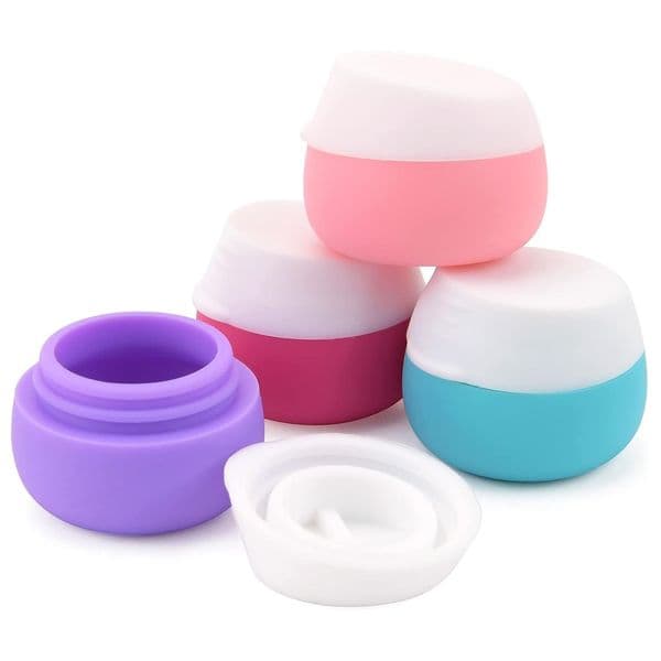 20g travel size Lotion Containers silicone Cream Jars bottles for toiletries Cosmetic Makeup Face Body Hand Cream 0.7oz