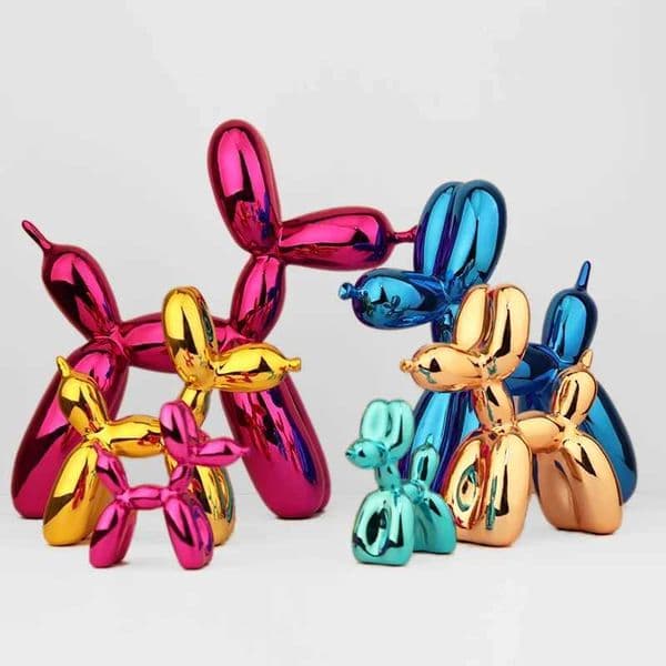 Resin Balloon Dog Sculpture Nordic Dog Home Decoration Living Room Office Desk Decoration Interior Decoration Home Statue W240828