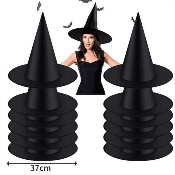 Halloween Magic Hat Party Children Adult Black Spot Oxford Cloth Magic Hat Makeup Ball Dress W240830