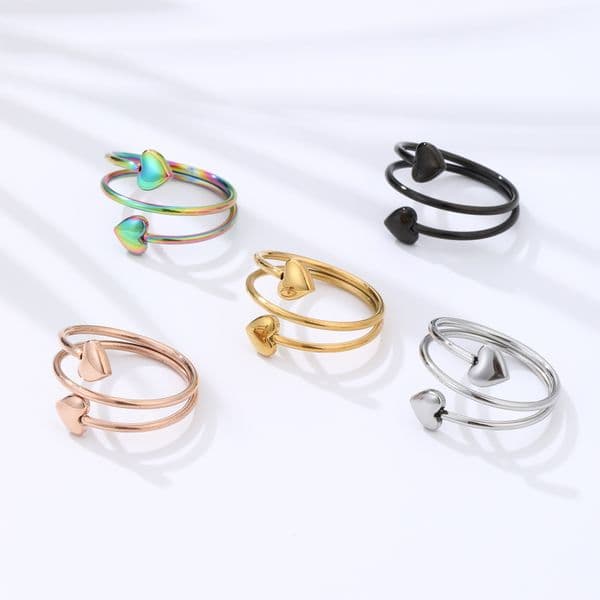 ring women jewelry designer jewelry women Stainless Steel Magnetic Ring for Health Benefits rings for women bague rings Heart Shaped Ring