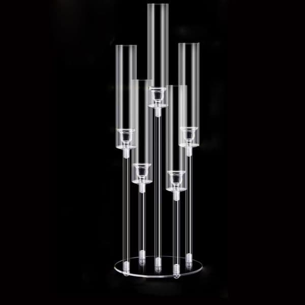 2024 Wedding Decoration Centerpiece Candelabra Clear Candle Holder Acrylic Candlesticks for Weddings Event Party