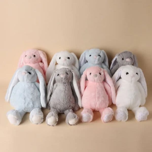 Easter 30cm Sublimation Day Bunny Long Ears Bunnies Doll with Dots Pink Grey Blue White Rabbit Dolls for Childrend Cute Soft Plush Toys FY0259 0302 s