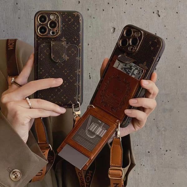 Beautiful Phone Cases for iPhone 15 14 Pro Max Luxury Crossbody Hi Quality Purse 18 17 16 15pro 14pro 13pro 12pro 13 12 11 Plus Case with Logo Box Packing CR