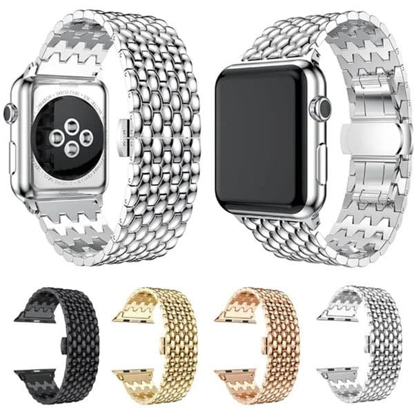 For Apple watch Band Dragon Patterned Metal Straps fit iWatch Ultra 10 9 8 7 6 5 4 3 2 1 SE Strap iWatch Series 38 40 41 42 44 45 46 49mm Watchband Correas iwatch Accessories
