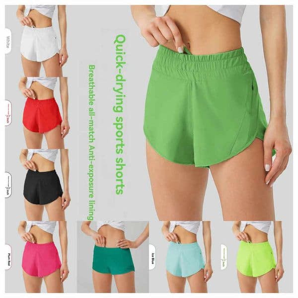 hotly hot shorts womens yoga shorts outfits with exercise fitness wear short pants girls running elastic pants sportswear pockets 88248