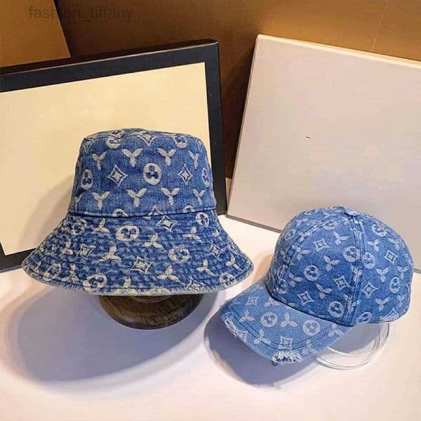Cowboy Bucket Hat Casual Unisex Caps Women Mens Designer Hats for Street Denim Print Fitted Cap Men Beanie D2109152HL Beanie Designer Cap