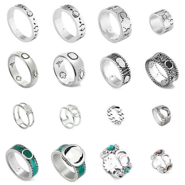 Love Ring Designer Heart Band Rings for Women Mens Jewelry Luxury Fashion Unisex Gold Silver Rose Colors Stainless Steel Lady Party with Green box Size 5-11