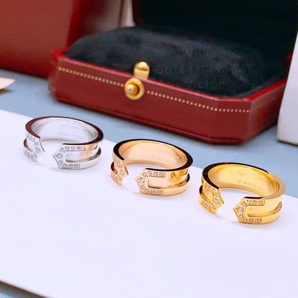 ring woman for man dia Gold plated T0P quality official reproductions brand designer European size sier with box 003