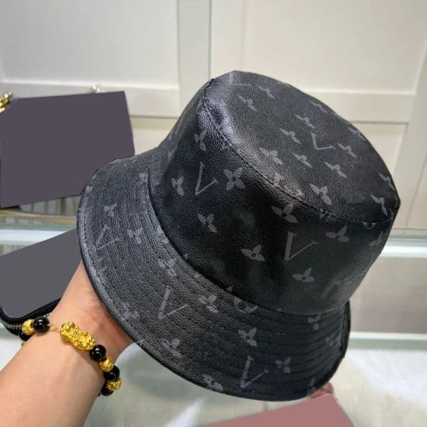 Mens Luxury Bucket Designer Leather For Women Fisherman Cap Casquette Beach Hats Sun Letters Fashion Flat Wide Brim Hat 243181BF