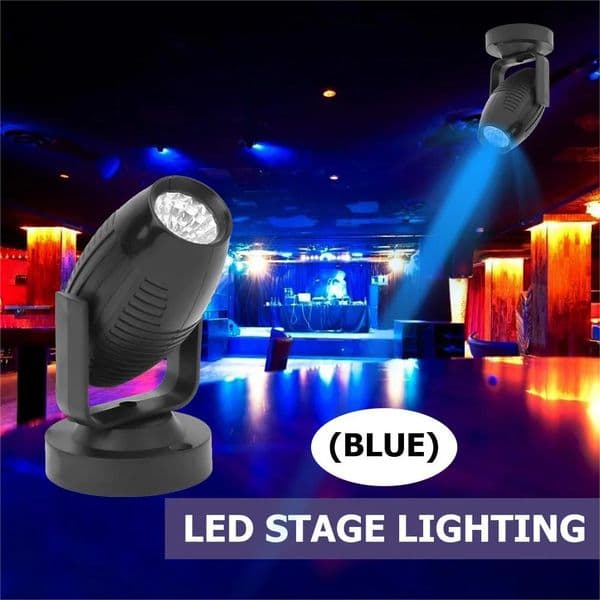 RGB LED Stage Spotlight 85-265V 360 Degree KTV Bar DJ Disco Party Spot Beam Lamp Lightweight Mini Dance Floor Spotlight Lighting D2.5