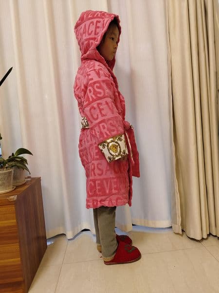 Kids Robe Classic Cotton Bathrobe Boys And Girls Sleepwear Kimono Warm Bath Robes Home Wear Unisex Bathrobes One Size