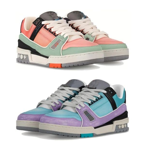 Designer Trainer Sneaker low Casual Men Women Tyler Calfskin Leather Abloh Overlays PINK Green purple blue Outdoor EURO Shoes2025