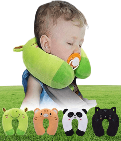Pillow Cartoon Kids Ushaped Plush Neck Nap Lunch Break Cervical Travel Pillows For Children