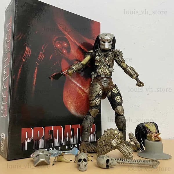 Figures NECA Digital Jungle Hunter Predator Action Picture Alien Collective Model Toy Joint Activity Doll New Year Gift T240325