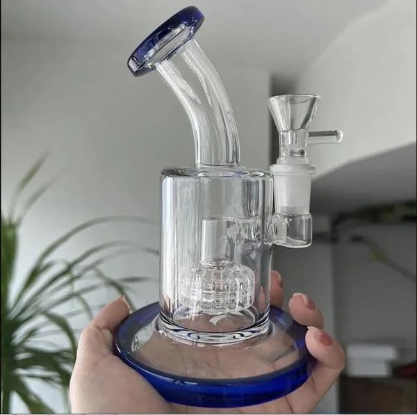 6.3inchs Small Glass bong Hookahs Smoking Water Pipes Mimi Oil Water Bongs Bubbler With 14mm bowl
