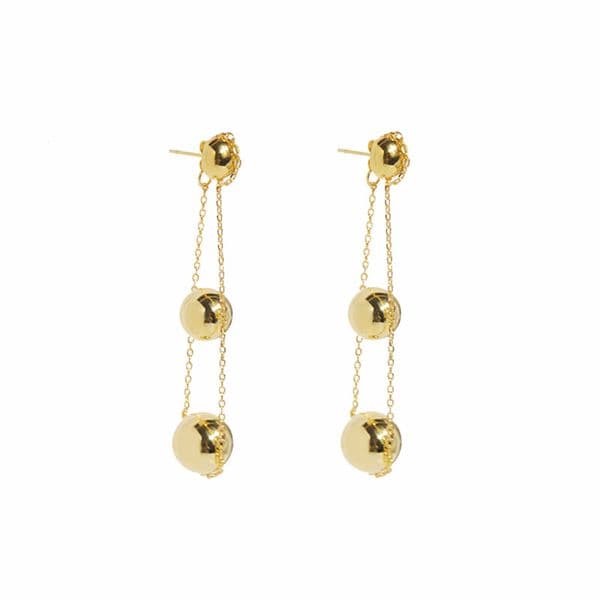 2024 new style Metal globe pendant earrings Hipster long pop fringe pendants love earring Hoop & Huggie earrings